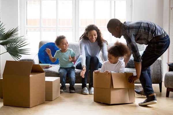 Family Moving Into New Home